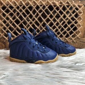 Nike Little Posite Foamposite Midnight Navy NWOT